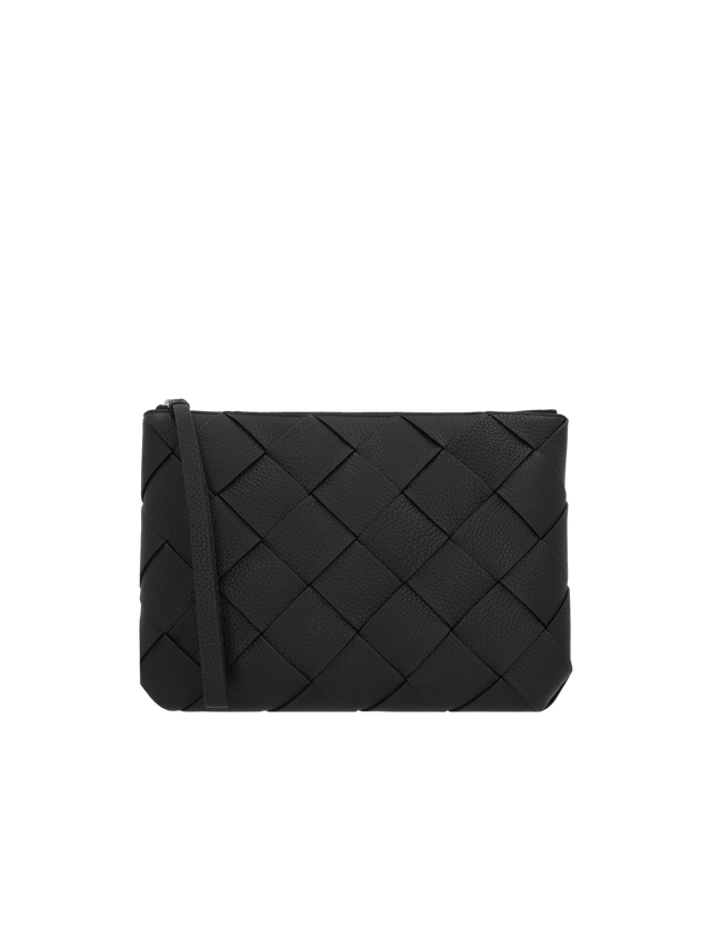 Intrecciato Leather Diago Large Clutch-BOTTEGA VENETA-JOHN JULIA