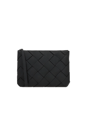 Intrecciato Leather Diago Large Clutch-BOTTEGA VENETA-JOHN JULIA