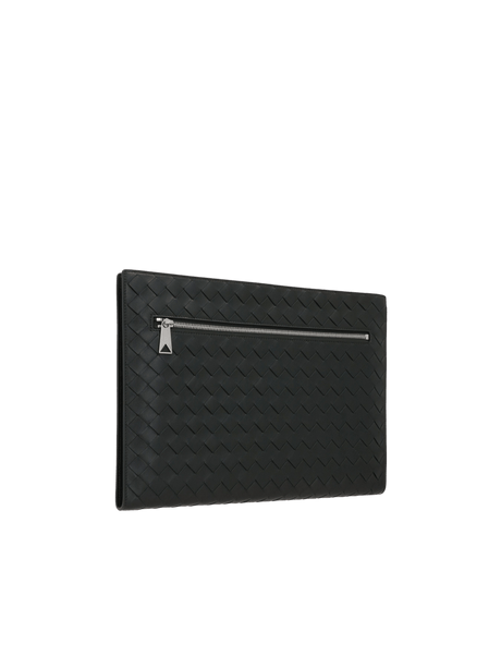 BOTTEGA VENETA-Intrecciato Leather Document Case-JOHN JULIA