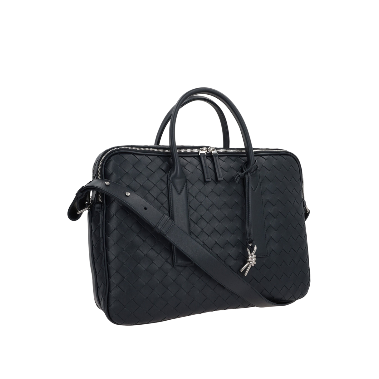 Intrecciato Leather Getaway Large Business Bag-BOTTEGA VENETA-JOHN JULIA