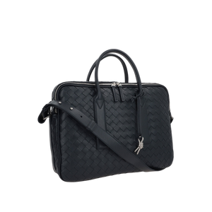 Intrecciato Leather Getaway Large Business Bag-BOTTEGA VENETA-JOHN JULIA