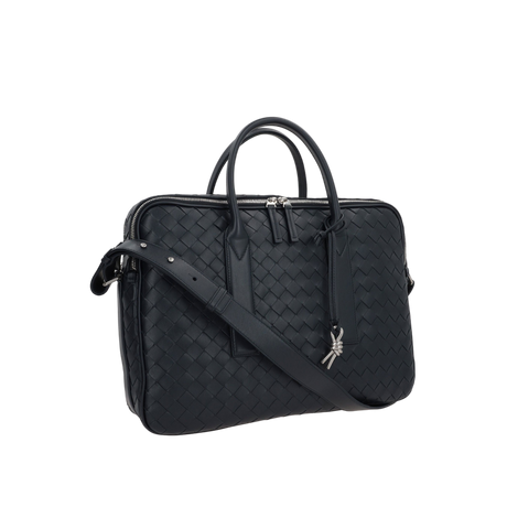 Intrecciato Leather Getaway Large Business Bag-BOTTEGA VENETA-JOHN JULIA