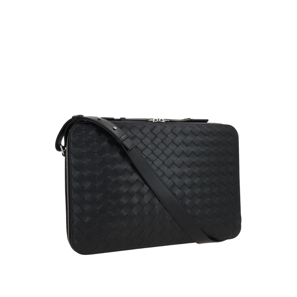 Intrecciato Leather Getaway Slim Business Bag-BOTTEGA VENETA-JOHN JULIA