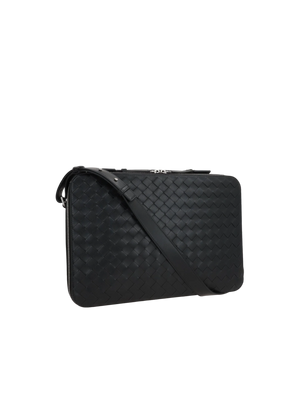 Intrecciato Leather Getaway Slim Business Bag-BOTTEGA VENETA-JOHN JULIA