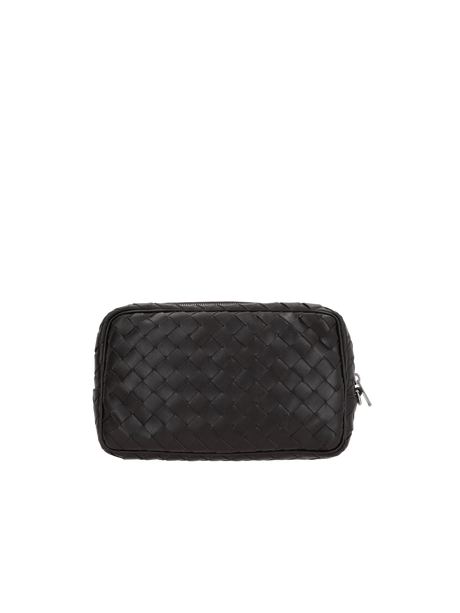 Intrecciato Leather Pouch-BOTTEGA VENETA-JOHN JULIA