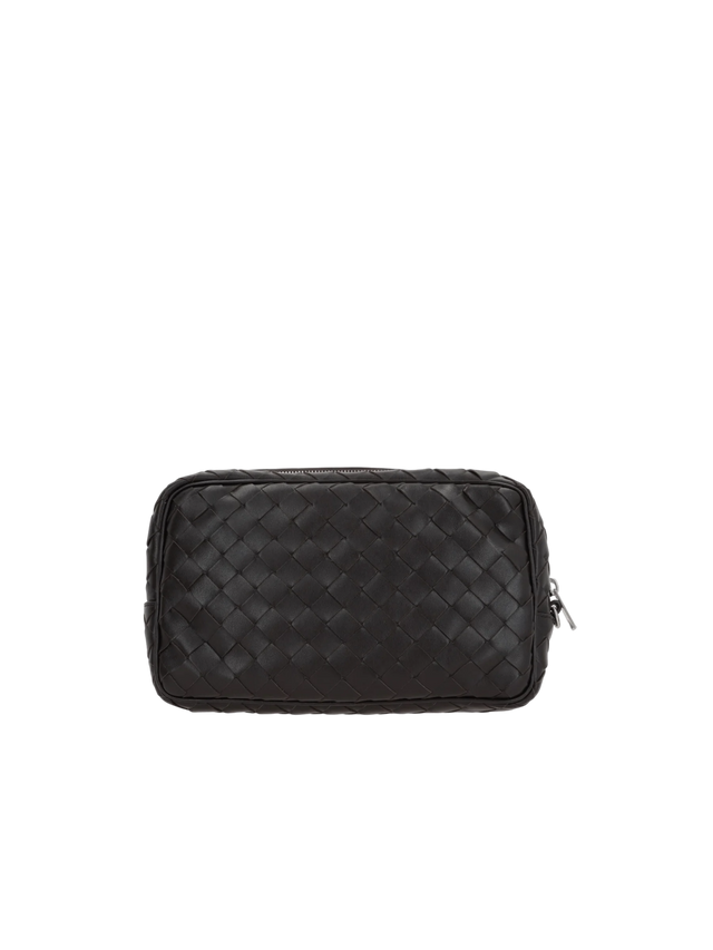 Intrecciato Leather Pouch-BOTTEGA VENETA-JOHN JULIA