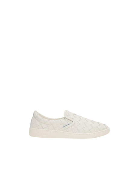 Intrecciato Leather Slip-On Sneakers-BOTTEGA VENETA-JOHN JULIA