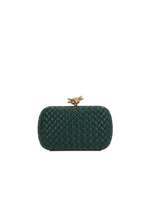 Intrecciato Nappa Padded Knot Clutch-BOTTEGA VENETA-JOHN JULIA