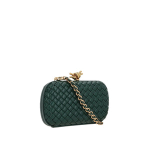 Intrecciato Nappa Padded Knot Clutch-BOTTEGA VENETA-JOHN JULIA