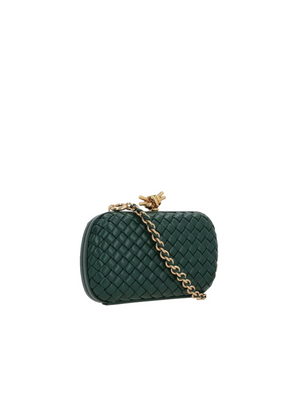 Intrecciato Nappa Padded Knot Clutch-BOTTEGA VENETA-JOHN JULIA