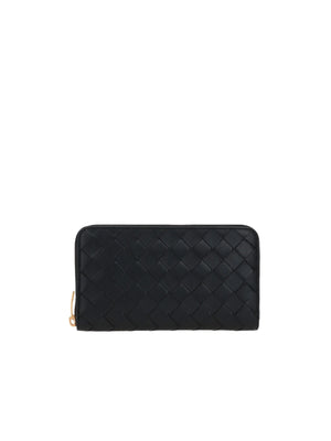 Intrecciato Nappa Zip-Around Wallet-BOTTEGA VENETA-JOHN JULIA