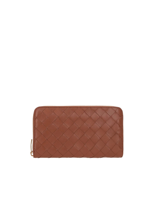 Intrecciato Nappa Zip-Around Wallet-BOTTEGA VENETA-JOHN JULIA