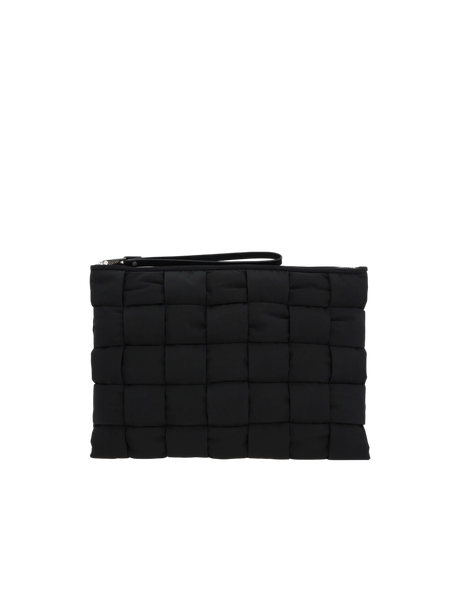 Intrecciato Padded Tech Cassette Nylon Clutch-BOTTEGA VENETA-JOHN JULIA