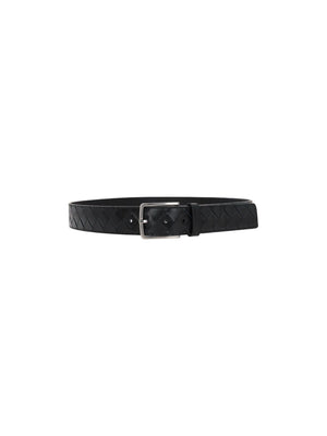 BOTTEGA VENETA-Intrecciato VN Classic Leather Belt-JOHN JULIA