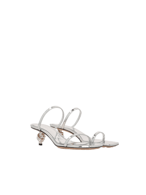 Knot Laminated Nappa Sandals-BOTTEGA VENETA-JOHN JULIA