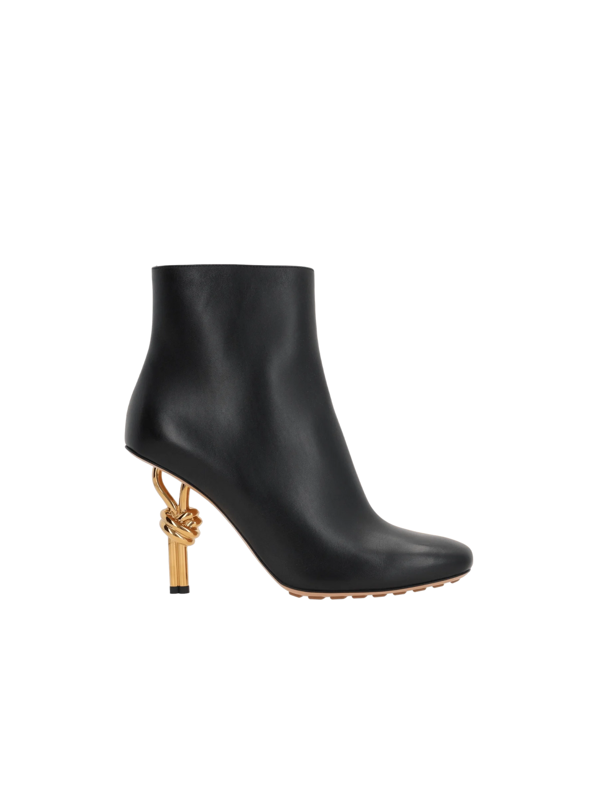 BOTTEGA VENETA-Knot Smooth Leather Ankle Boots-JOHN JULIA