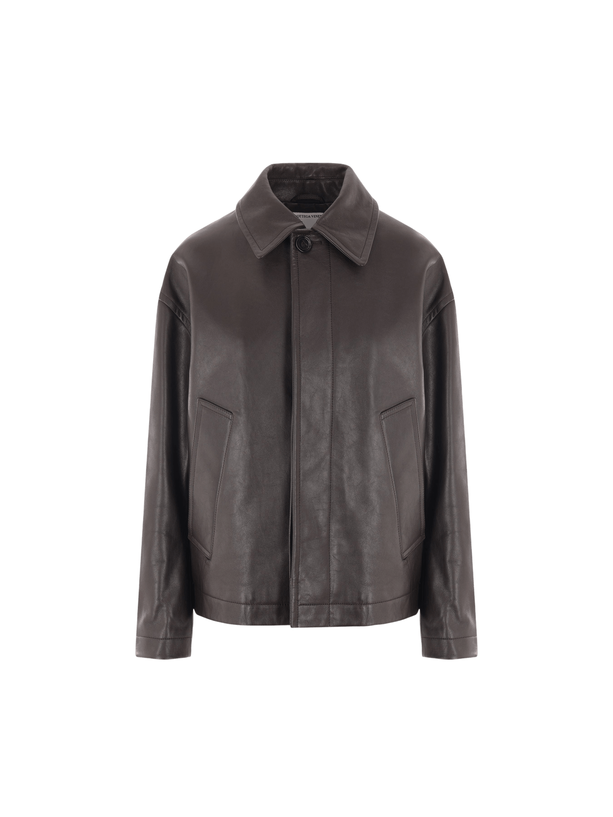 Leather Padded Jacket-BOTTEGA VENETA-JOHN JULIA