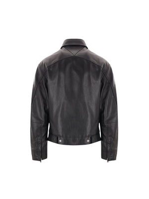 Leather Padded Jacket-BOTTEGA VENETA-JOHN JULIA