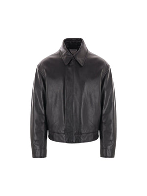 Leather Padded Jacket-BOTTEGA VENETA-JOHN JULIA