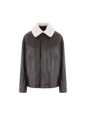 Leather Padded Jacket-BOTTEGA VENETA-JOHN JULIA