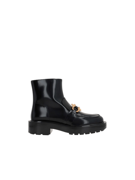 Monsieur Shiny Leather Ankle Boots-BOTTEGA VENETA-JOHN JULIA