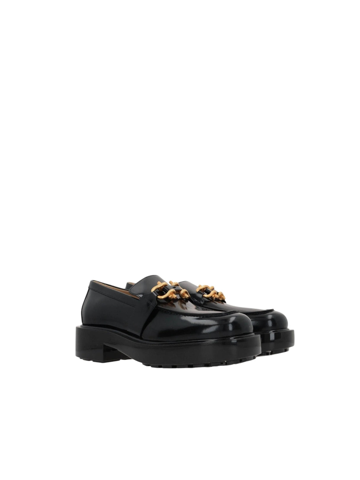 Monsieur Shiny Leather Loafers-BOTTEGA VENETA-JOHN JULIA