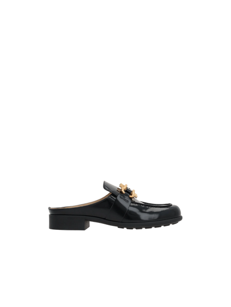 Monsieur Shiny Leather Mule Loafers-BOTTEGA VENETA-JOHN JULIA