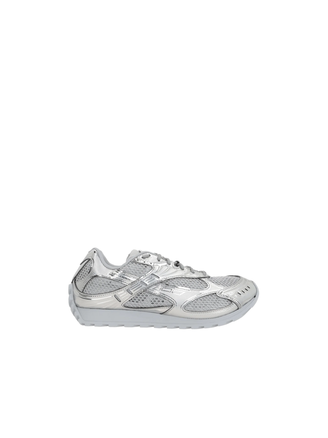 Orbit Mesh and Laminated Faux Leather Sneakers-BOTTEGA VENETA-JOHN JULIA