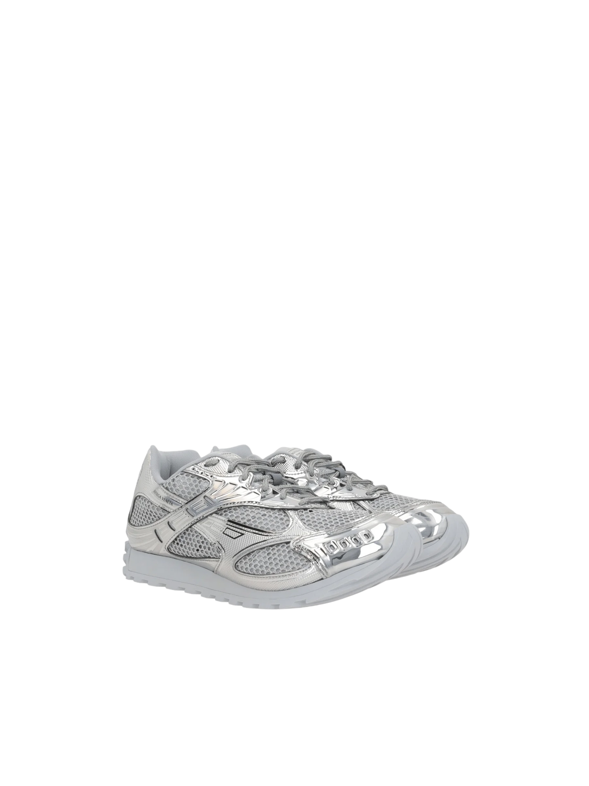 Orbit Mesh and Laminated Faux Leather Sneakers-BOTTEGA VENETA-JOHN JULIA