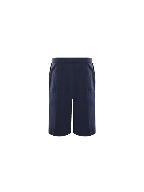 Oversized Cotton Short Pants-BOTTEGA VENETA-JOHN JULIA