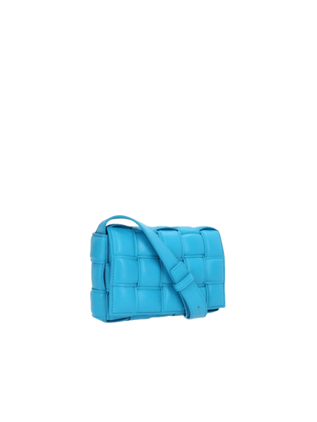 BOTTEGA VENETA-Padded Intrecciato Nappa Cassette Mini Shoulder Bag-JOHN JULIA