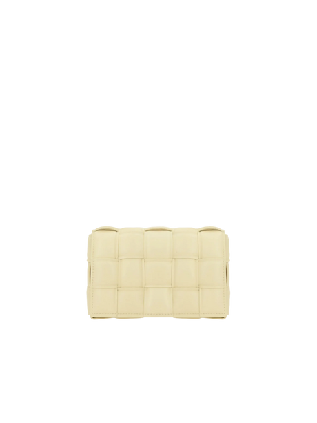 BOTTEGA VENETA-Padded Intrecciato Nappa Cassette Mini Shoulder Bag-JOHN JULIA