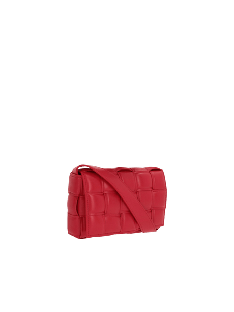 BOTTEGA VENETA-Padded Intrecciato Nappa Cassette Mini Shoulder Bag-JOHN JULIA