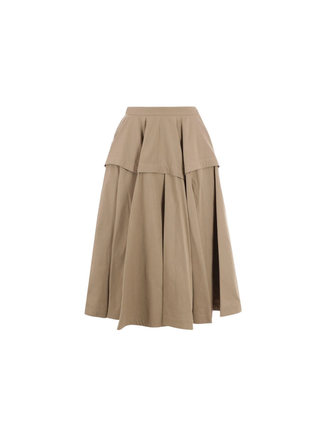 Poplin Round Skirt-BOTTEGA VENETA-JOHN JULIA