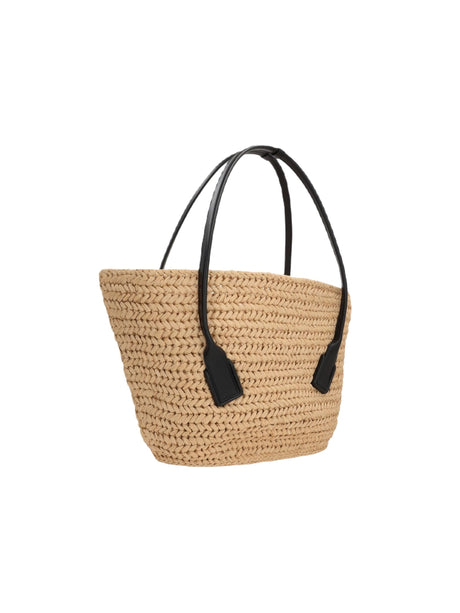 BOTTEGA VENETA-Raffia Crochet Shoulder Bag-JOHN JULIA