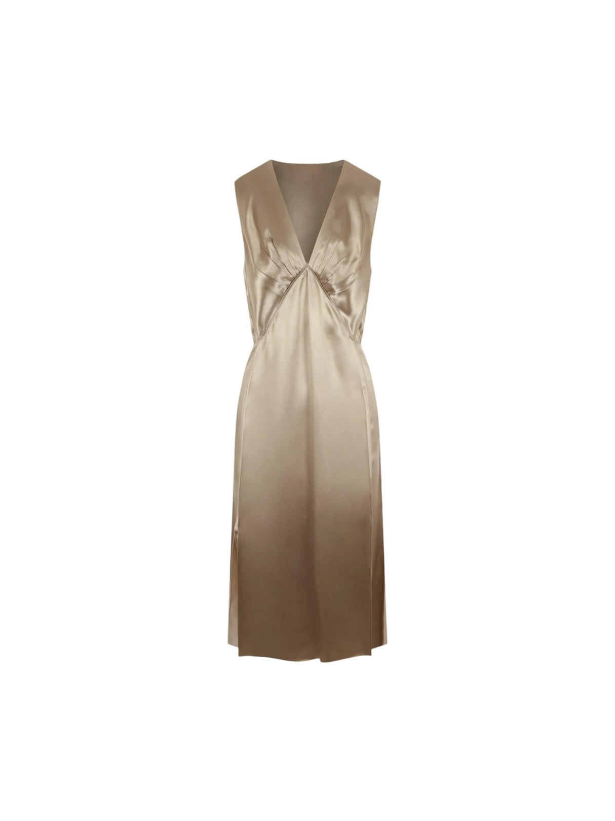 Satin Midi Dress-BOTTEGA VENETA-JOHN JULIA