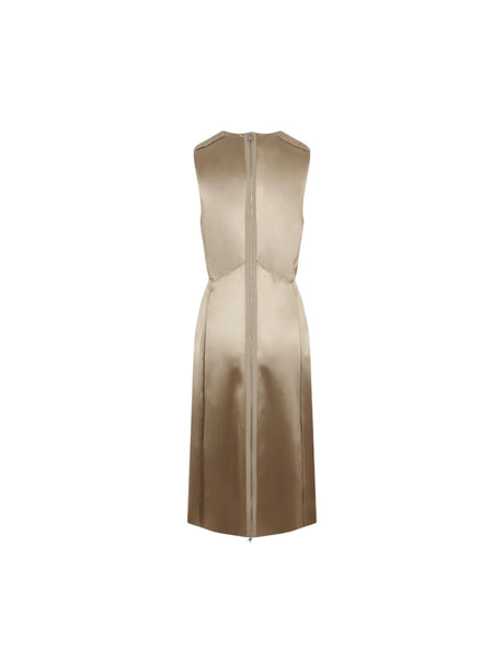 Satin Midi Dress-BOTTEGA VENETA-JOHN JULIA