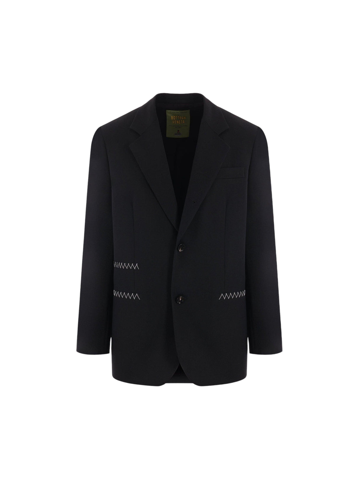 Single-breasted Twill Jacket-BOTTEGA VENETA-JOHN JULIA