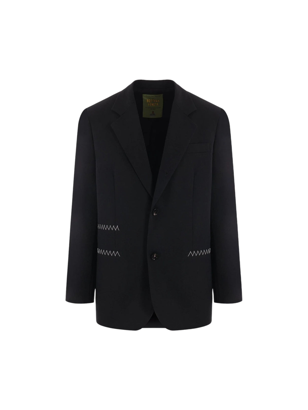 Single-breasted Twill Jacket-BOTTEGA VENETA-JOHN JULIA