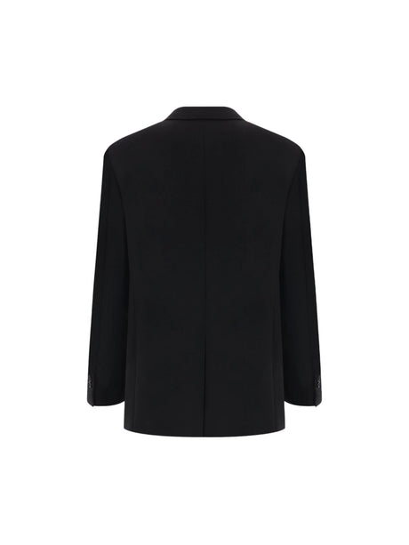 Single-breasted Twill Jacket-BOTTEGA VENETA-JOHN JULIA