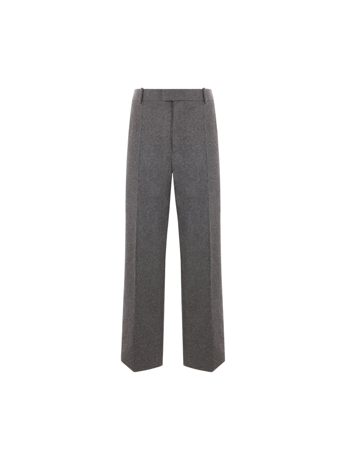 Straight-leg Flannel Trousers-BOTTEGA VENETA-JOHN JULIA