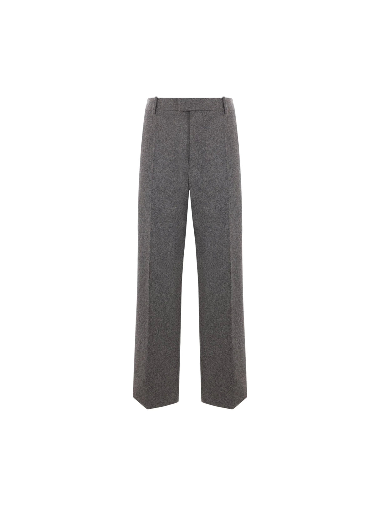 Straight-leg Flannel Trousers-BOTTEGA VENETA-JOHN JULIA