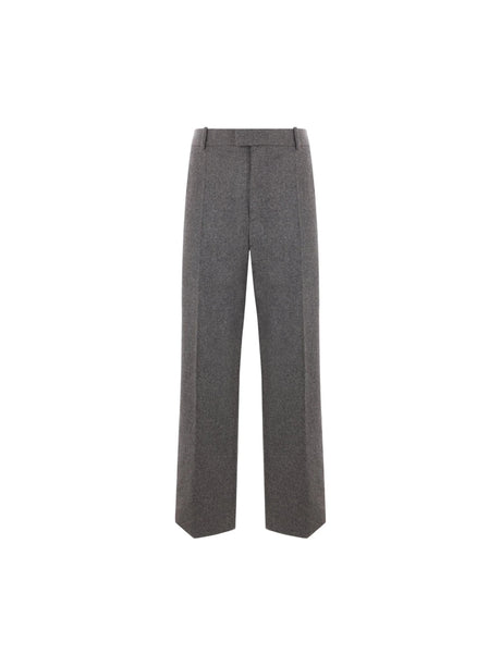 Straight-leg Flannel Trousers-BOTTEGA VENETA-JOHN JULIA