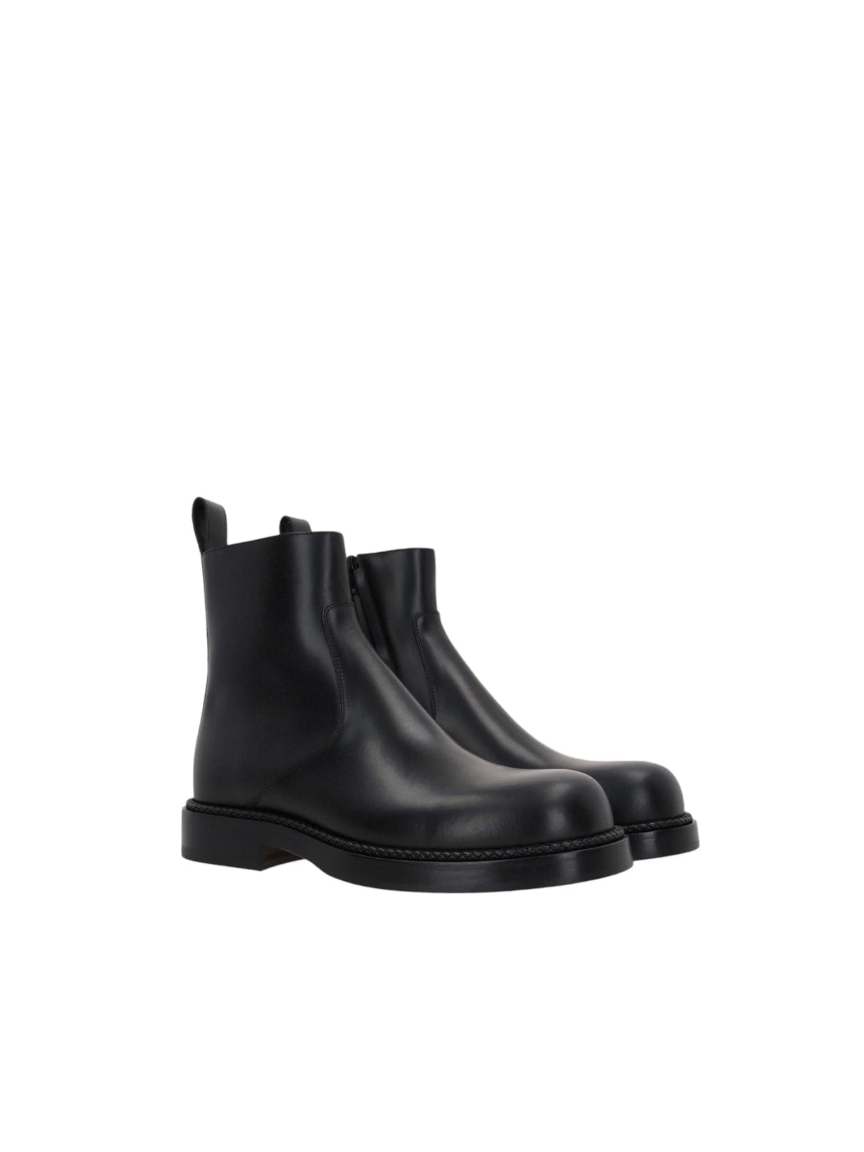 Strut Smooth Leather Ankle Boots-BOTTEGA VENETA-JOHN JULIA