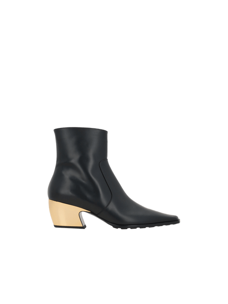 Tex Brushed Leather Ankle Boots-BOTTEGA VENETA-JOHN JULIA