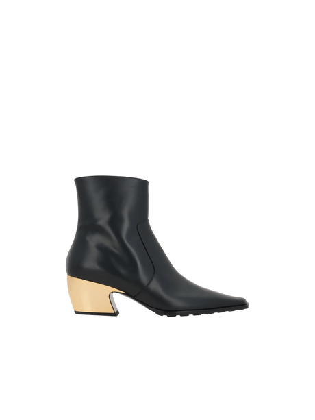 Tex Brushed Leather Ankle Boots-BOTTEGA VENETA-JOHN JULIA