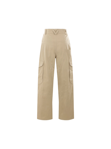 Twill Cargo Pants-BOTTEGA VENETA-JOHN JULIA