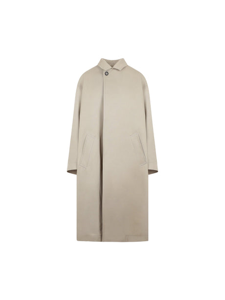 Twill Oversized Trench Coat-BOTTEGA VENETA-JOHN JULIA