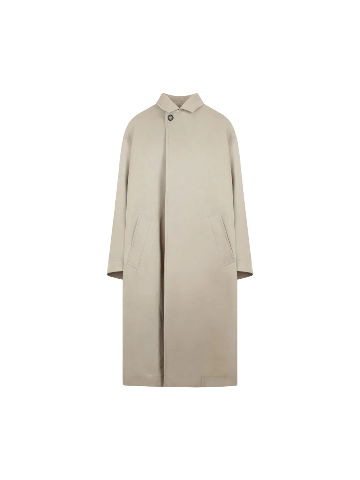 Twill Oversized Trench Coat-BOTTEGA VENETA-JOHN JULIA