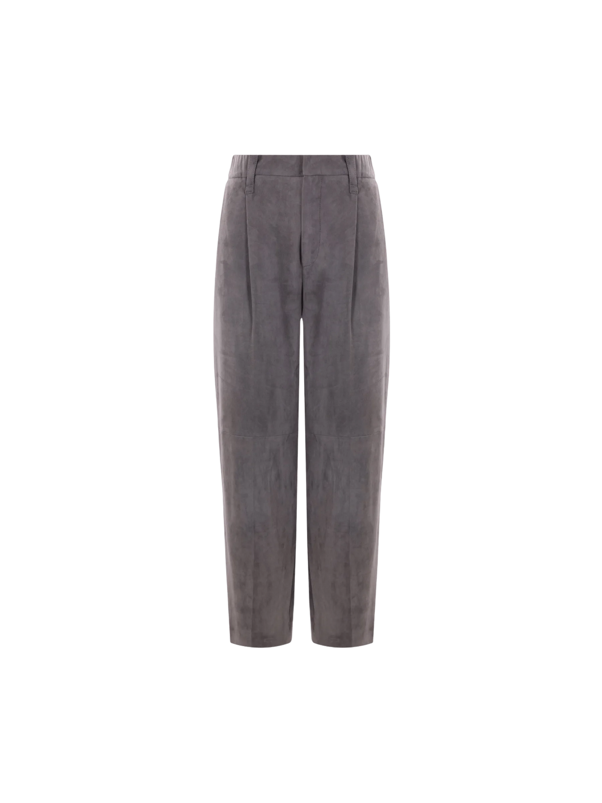 Baggy-fit Suede Trousers-BRUNELLO CUCINELLI-JOHN JULIA